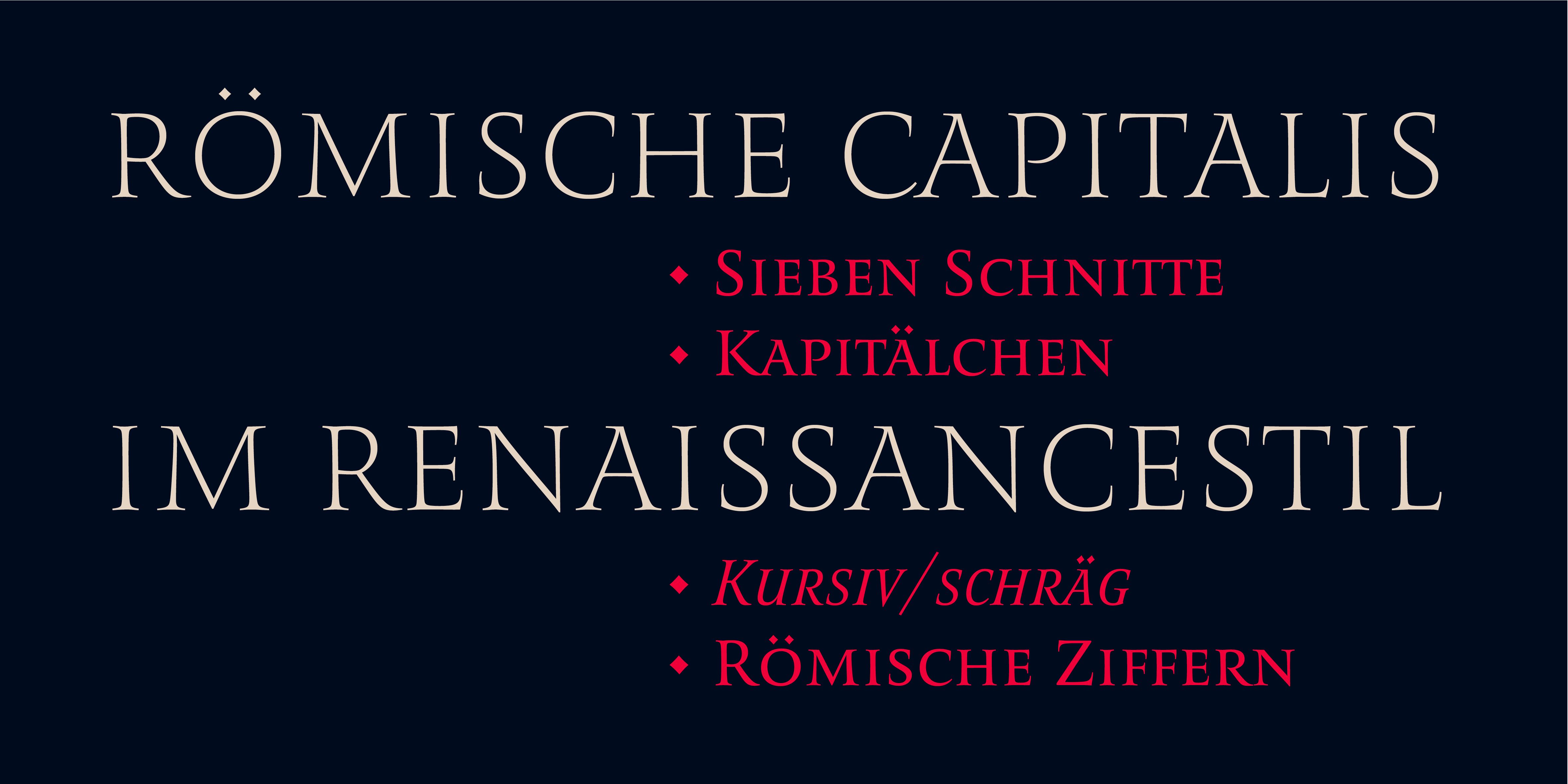 Poster: Römische Capitalis im Renaissancestil